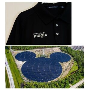 RARE Disney Powering The Magic Employee Solar Panel Engineer Polo Shirt • Size L